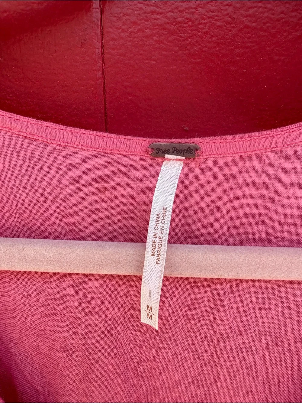 Free People Coral Button-Front Flowy Tunic